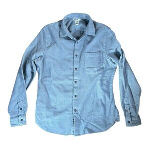 Hiroshi Kato Button Down Shirt XL Ripper Long Sleeve Flannel USA Gray Speckled